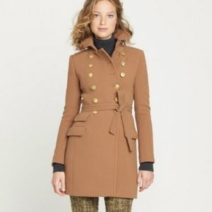 NWOT J. Crew Townhouse Camel Wool Trench Coat 6P